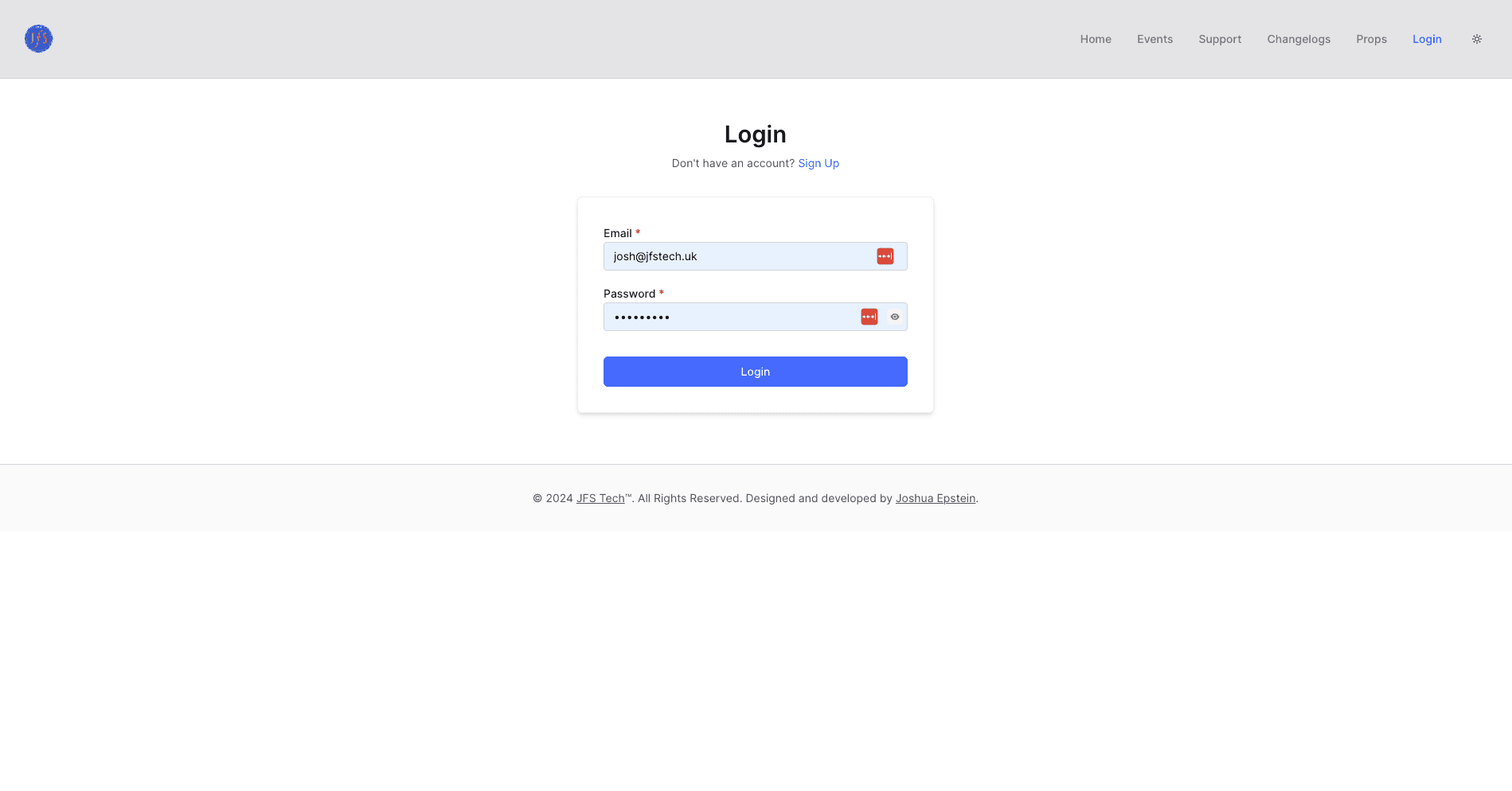 JFS Tech Final Login Page (2023 Next.JS Project)